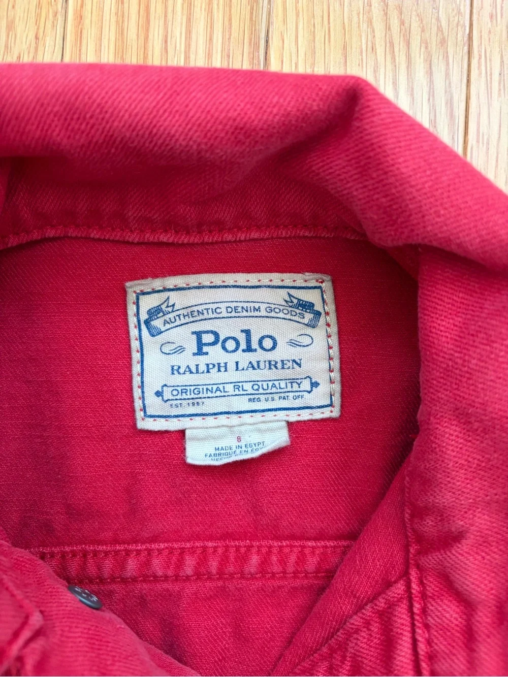 Polo Ralph Lauren Kids Red Denim Jean Jacket